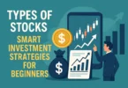 Illustrated overview of stock types and beginner portfolio strategies